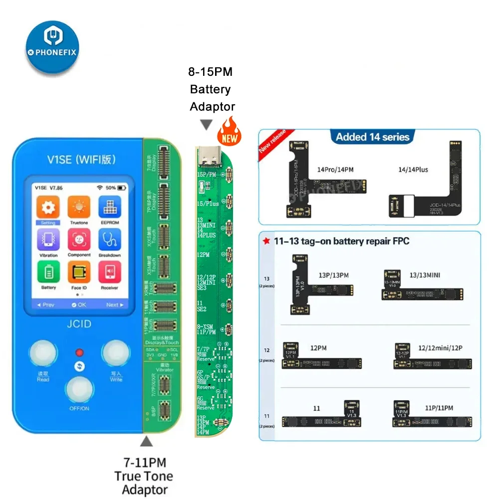 JCID JC Original Battery Repair Flex For iPhone 11 12 13 14 15 ProMax Remove Health Warning Battery External Replacement Cable