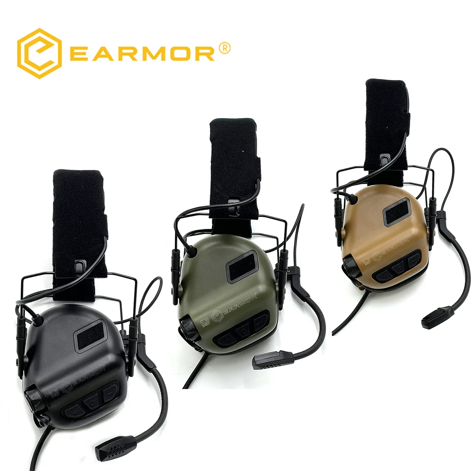 Orejeras electrónicas EARMOR M32SE con rail ARC para casco táctico - imagen 5