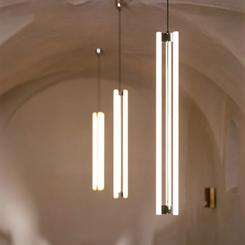 

Postmodern LED Pendant Light Designer Long Liner Suspension Hanging Lighting Fixture For Bedroom Dinning Home Decor Room Lamp
