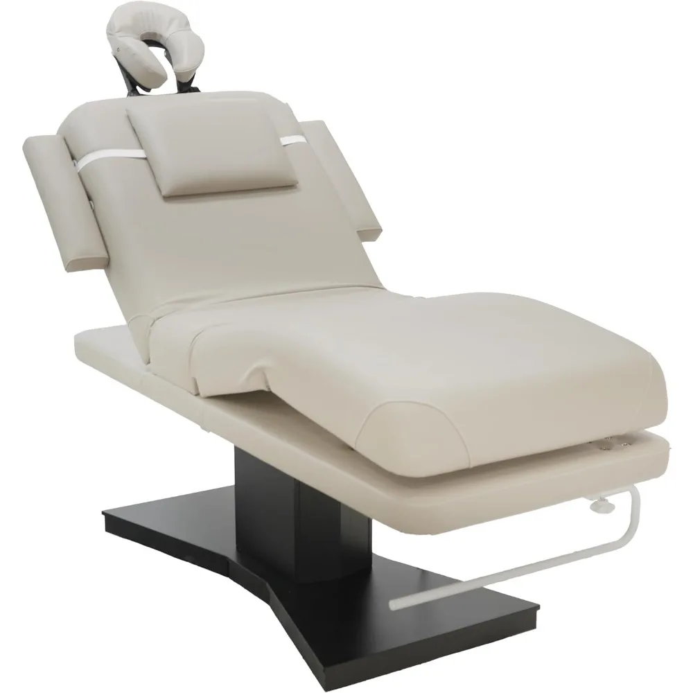 3.0 Motor (with Independent Leg Adjustment) Electric Massage & Facial Bed/Table Taupe top and Dark Brown Base