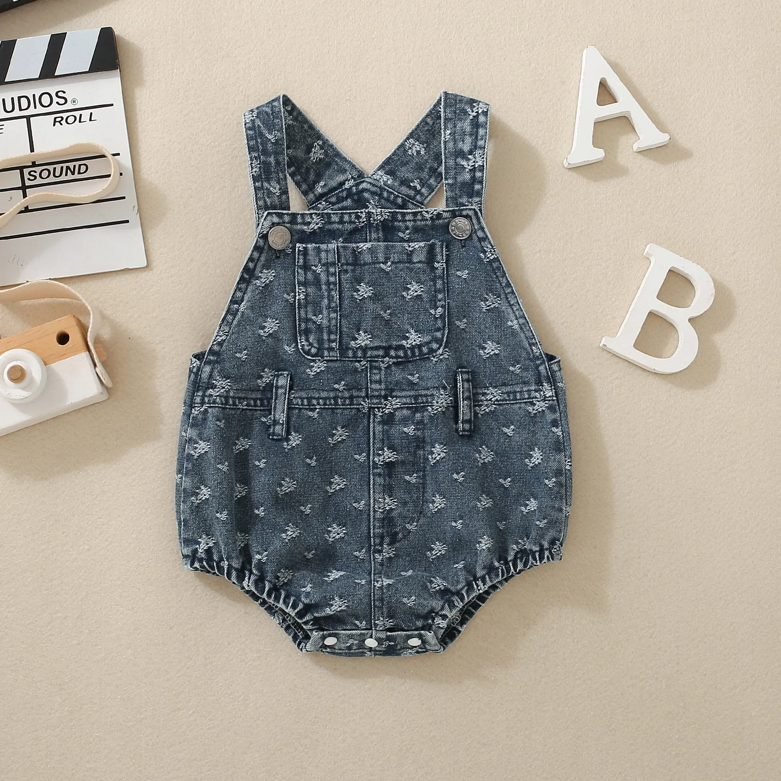 Summer Unisex Baby Bib Overalls Denim Sleeveless Outdoor Casual Clothes for Infants And Toddlers