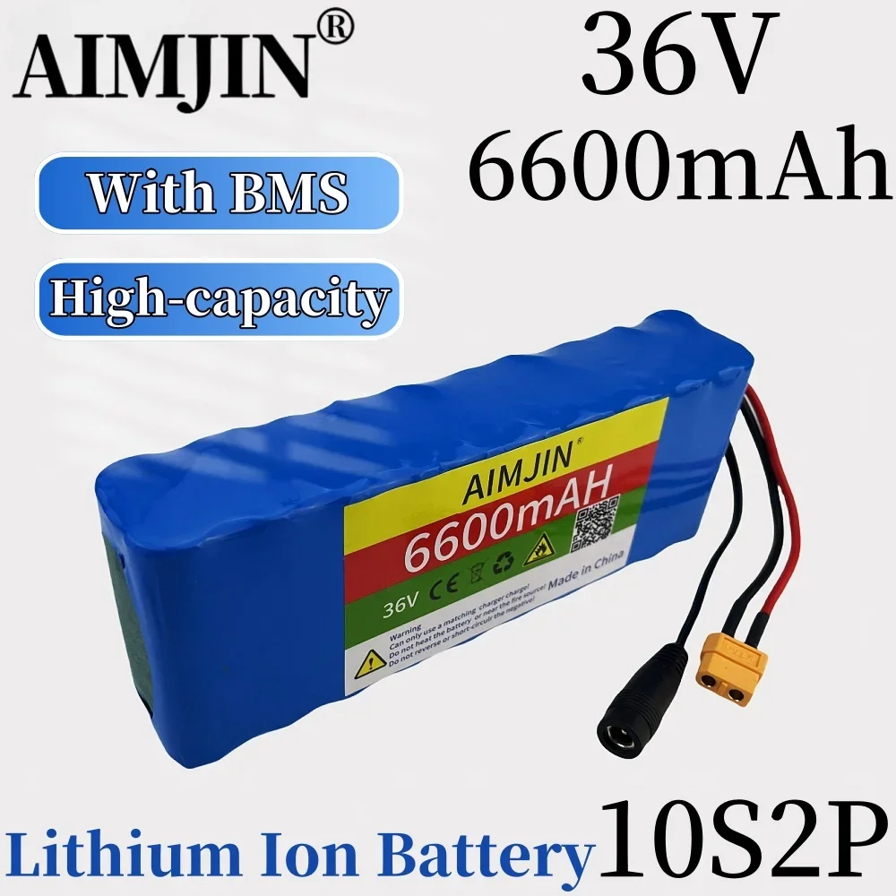 

10S2P 36V 6600mAh Lithium-ion Rechargeable Battery Pack for Double Wheel Balance Vehicle Electric Scooters