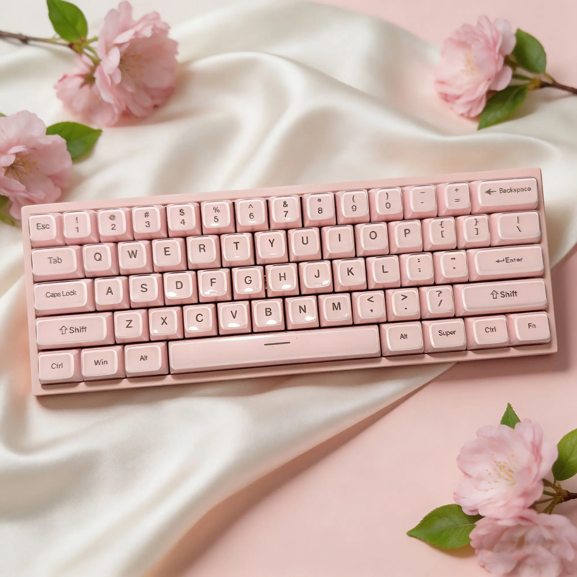 Crystal Jelly Top-Printed Keycaps MDA Profile 132-Key Full Set for Wooting MCHOSE Mad Catz AULA Mechanical Keyboards