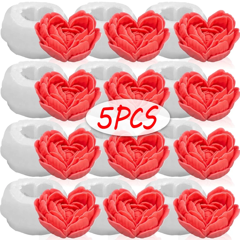 

Silicone Rose Mold Aromatherapy Candles Resin Casting Making Tool DIY Handicraft Making Container for Valentine's Day Decoration
