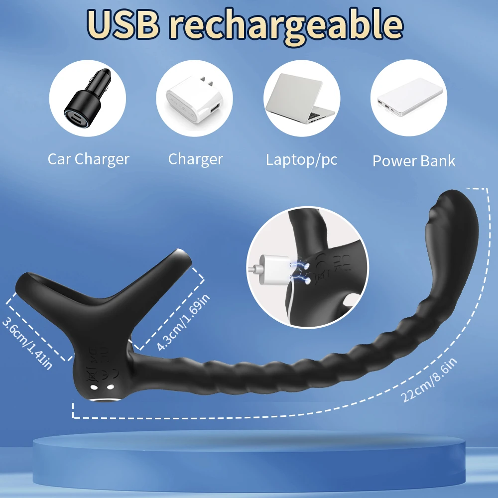 Cock Ring Prostate Vibrator Sex Toys for Men APP Wireless 10 Mode Testicle Massage Anal Butt Plug Penis Ring Male Masturbator 18 - Image 6