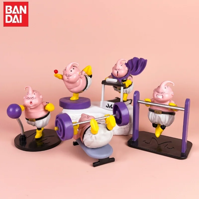 10cm Fitness Body Building Dragon Ball Majin Buu Cute Figure Collection Model Toys Action Figures Anime Kawaii Figure Boy Gift