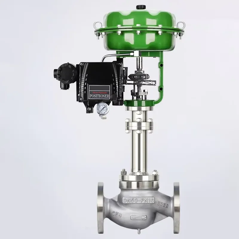 Bellows Seal 2 1/2 Inch Ss304 Modulating 4-20mA Control Valve Flange Pneumatic Control Valve Spring Returned