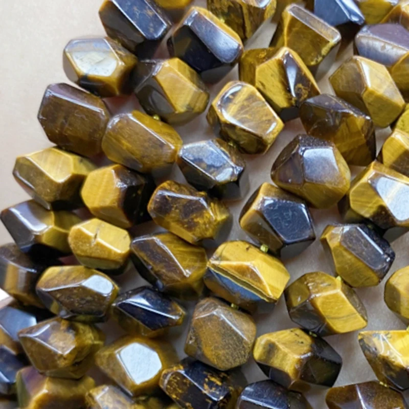 6x11MM AAA Natural Tiger Eye Gemstone Special Cut Loose Spacer Beads for Jewelry Making DIY Bracelet Earrings Accessories 5pcs