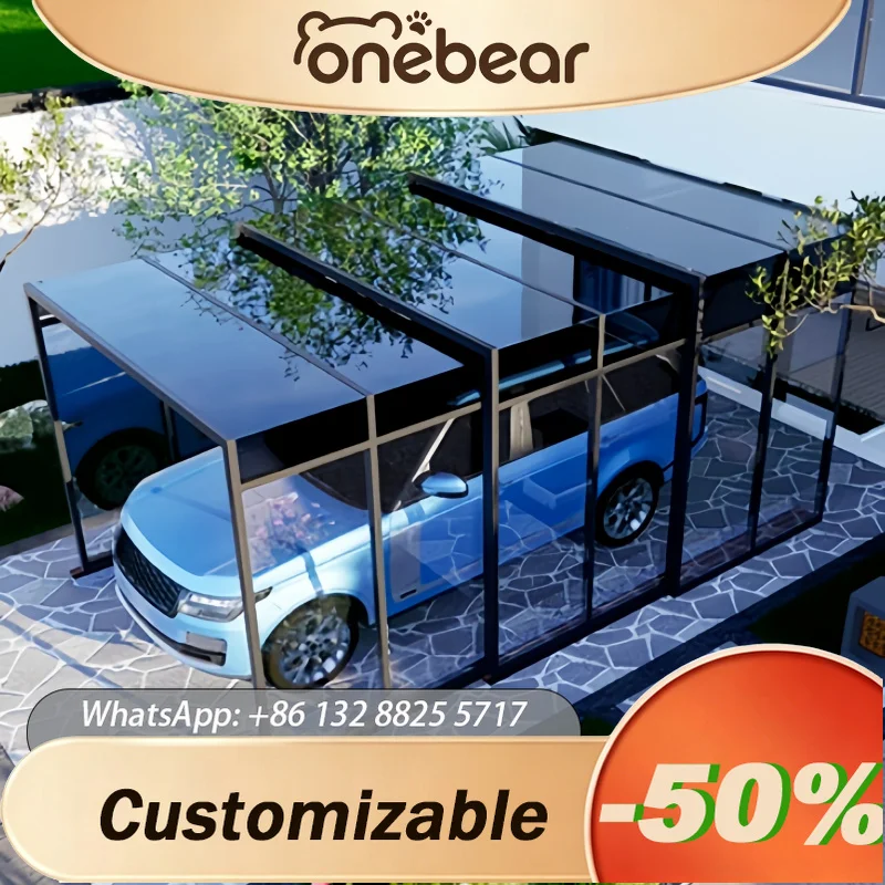 

Any Size Custom Movable Foldable Aluminum Electric Retractable Smart Carport Waterproof Telescopic Garage Shelter