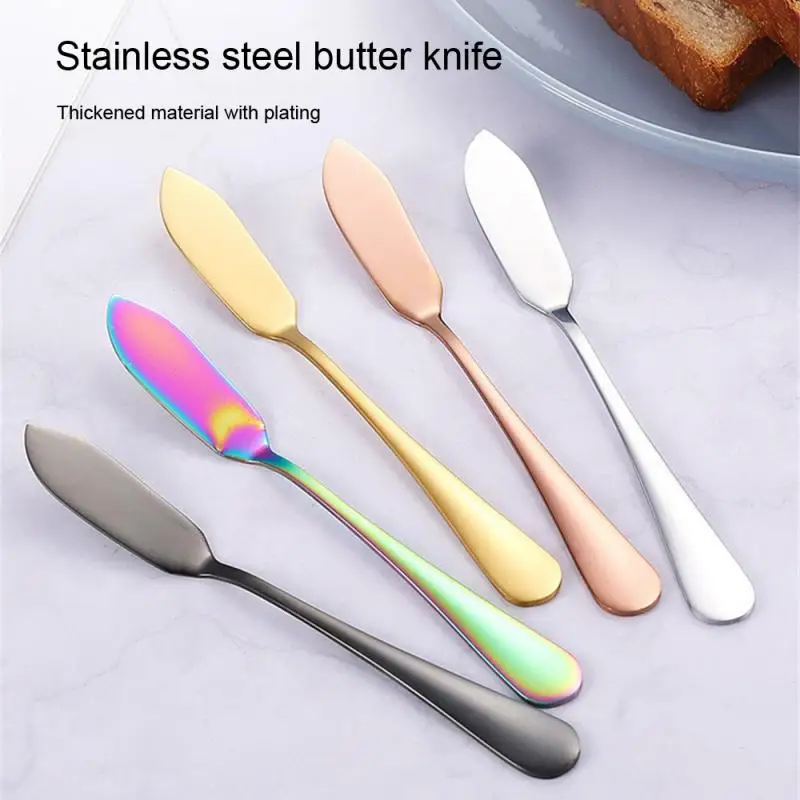 Cuchillo de mantequilla de acero inoxidable de alta calidad, cubiertos, toallita para tostadas, mantequilla, crema, mermelada, untar pan, cortador de queso, herramientas de cocina para el hogar