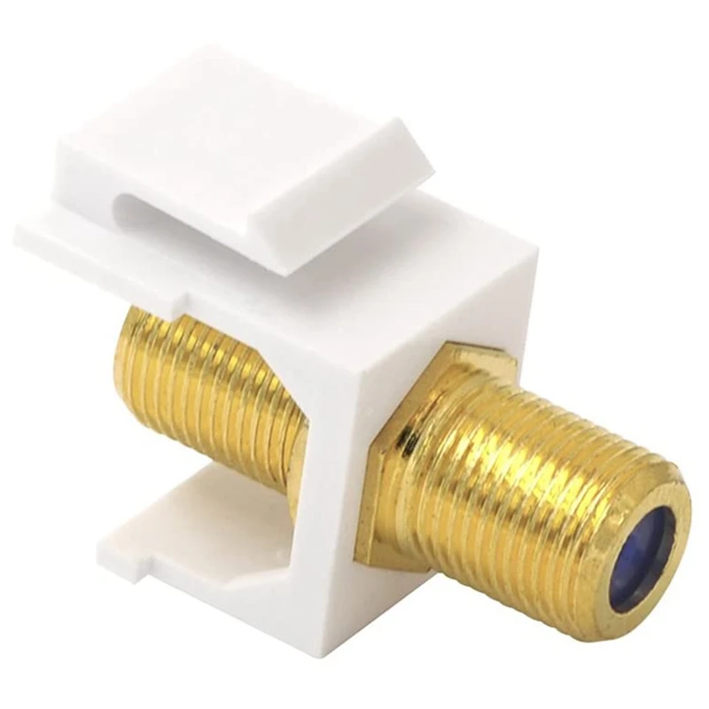 موصل الكابل المحوري F-Type ، إدراج جاك حجر الزاوية RG6 ، لوحة الحائط ولوحة التصحيح ، 10 حزمة