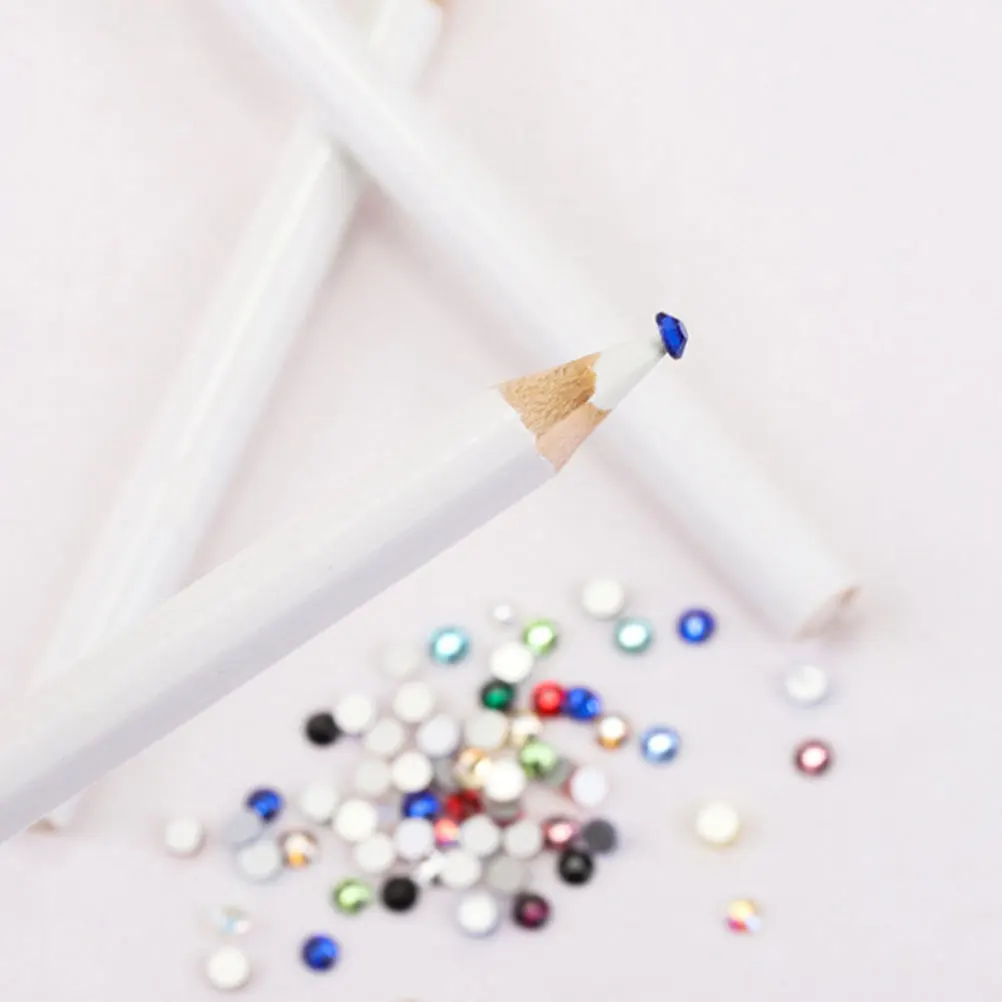 

24Pcs Portable Wooden Dotting Pencils For Manicure Rhinestones Picker Wax Pen Nail Art Decoration Supplies