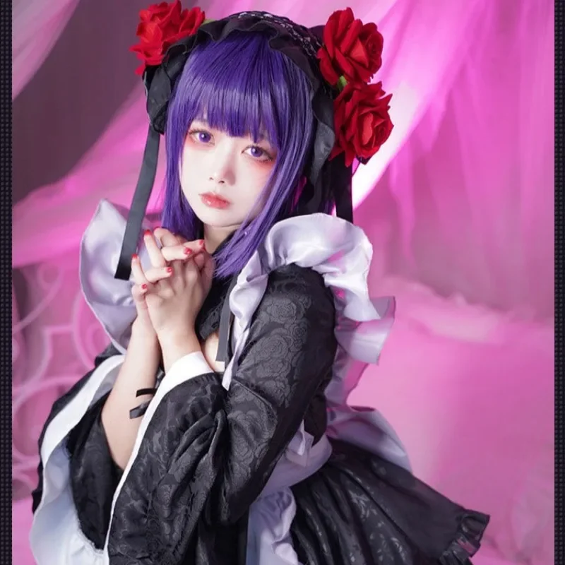 

Kuroe Shizuku Maid Dress Accessories Full Set for Women Anime Kitagawa Marin Cosplay Costume Roleplay Halloween Party Outfits