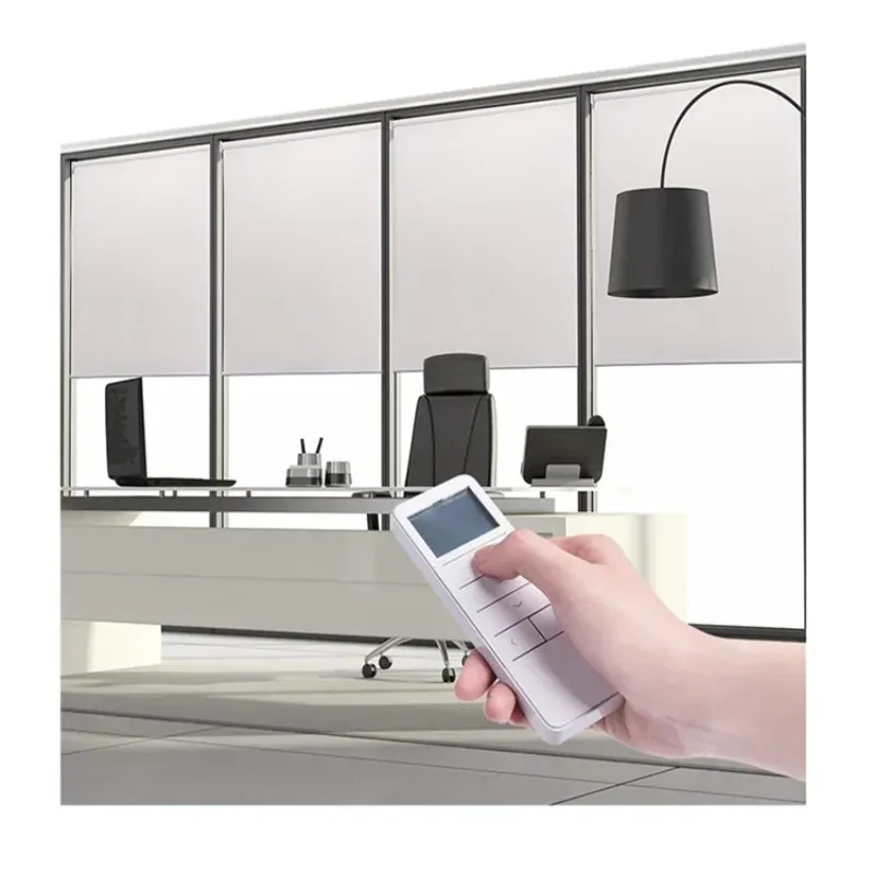 

Widely Used In All Kinds Of Offices Public Places Shading Blinds Smart Tubular Motor Remote Control Roller Curtain
