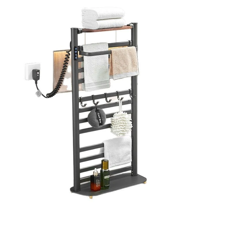 

Intelligent carbon fiber constant temperature electric towel rack, floor-standing storage rack, temperature adjustment and timer