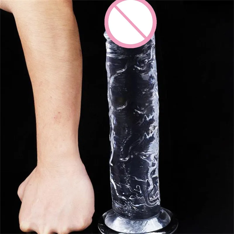 New 1PC 25cm Sex Toys For Women Men Jelly Realistic Dildos With Super Strong Suction Cup Artificial Penis G-spot Simulation 2#