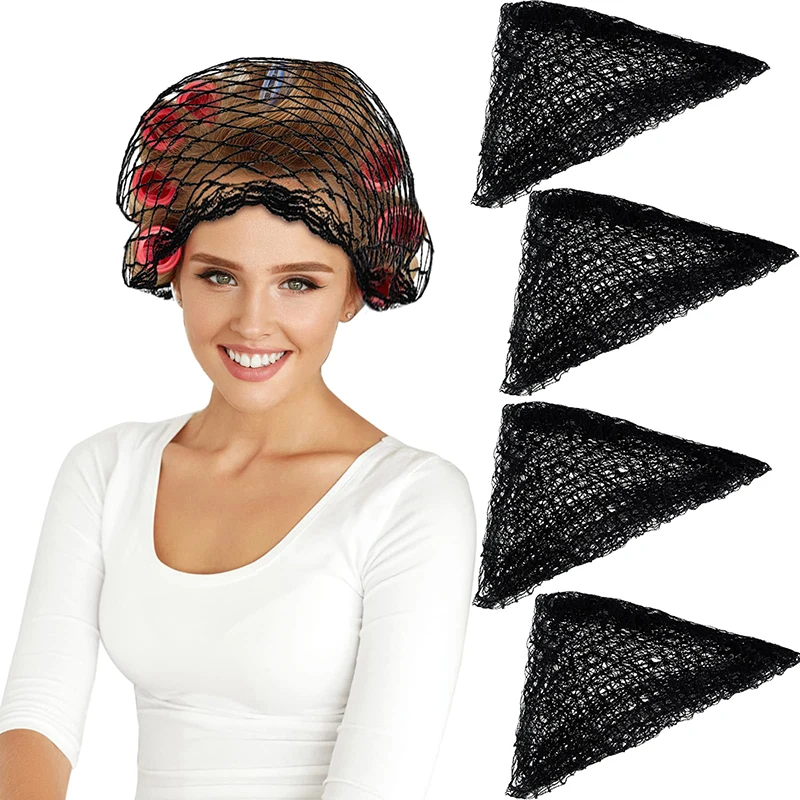 

Durable Cotton Hair Net Good Breathability Effective Women Triangular Mesh Hair Net Universal Sleep Hairnet For Lady