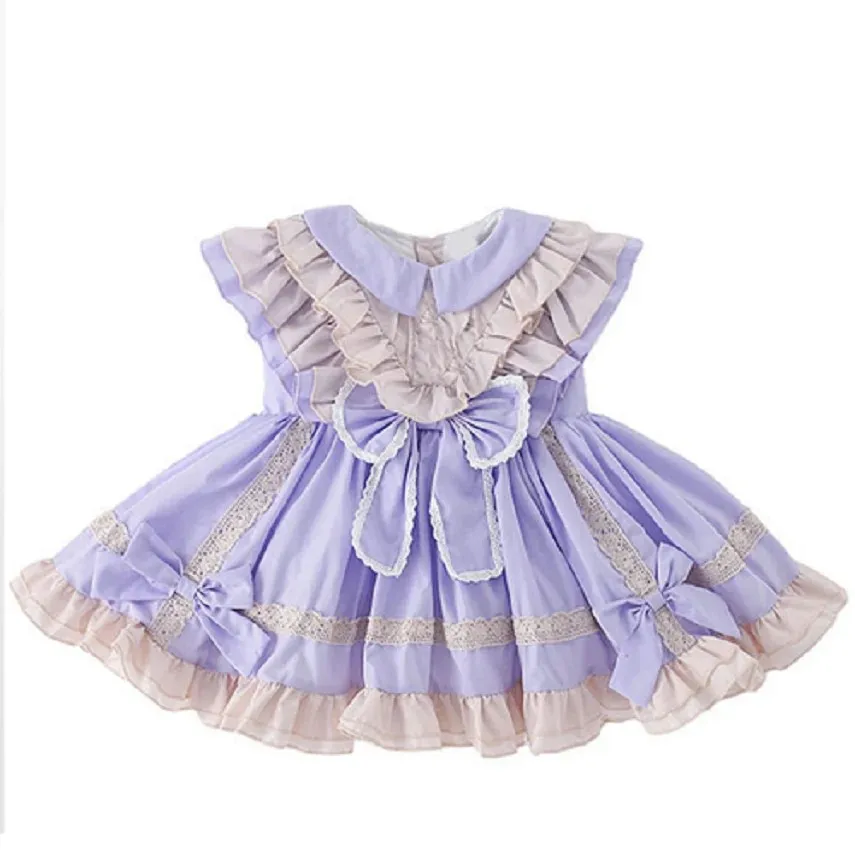 Hot sale sexy maid girl cute lilac stitching lapel satin lace bow cosplay costume Customized halloween costume