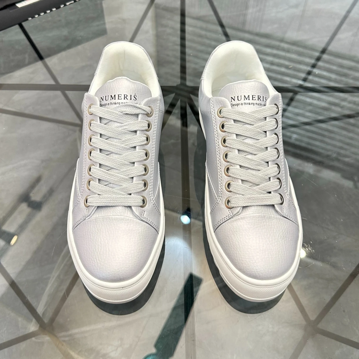 Zapatillas Deportivas de Piel Blanca de Caña Baja en Oferta, Unisex, Elegantes y Versátiles, con Suela Gruesa Antideslizante, Zapatos Casuales Deportivos, Zapatos de Skate