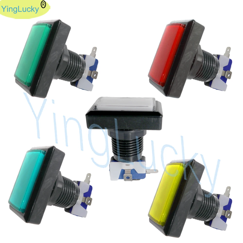 Product details of Rectangular LED Arcade Push Button 50*33mm illuminated Slot Game button 5 color Red Blue White Green Yellow