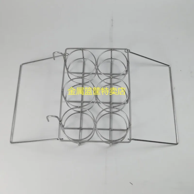 Stainless Steel Non-stick Oil Sampling Basket Non-stick Sampling Frame Laboratory Portable Net Basket Steel Mesh Bottle Basket