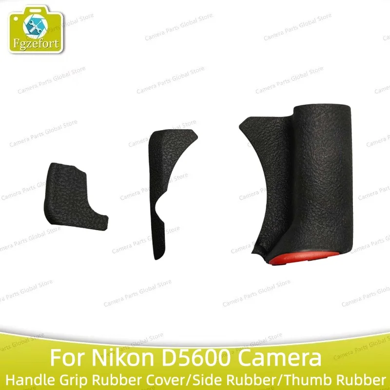 

Новый оригинальный комплект из 3 предметов для ремонта Nikon D5600, резиновая крышка ручки передней ручки/боковая резина/резина для большого пальца