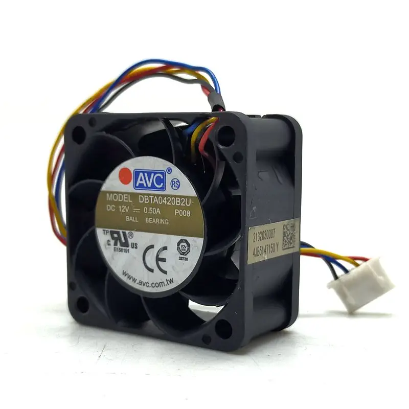 1szt Oryginalny wentylator serwerowy AVC 4020 40x40x20MM 40MM 15000RPM DBTA0420B2U Szybkie wentylatory samochodowe DC 12v 0.5A 4PIN PWM