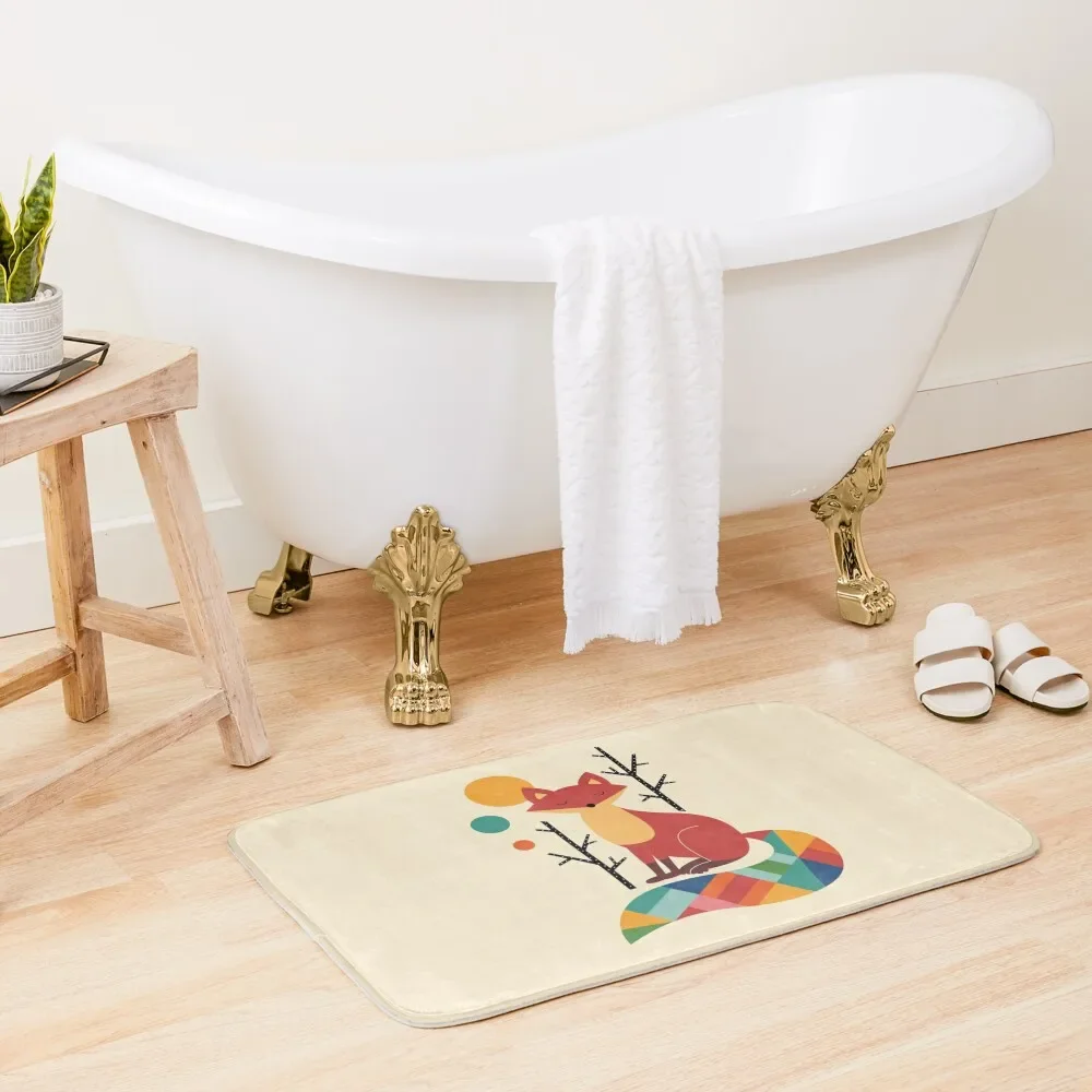 

Rainbow Fox Bath Mat Hallways Non-Slip Shower Anti-Slip Shower Mat