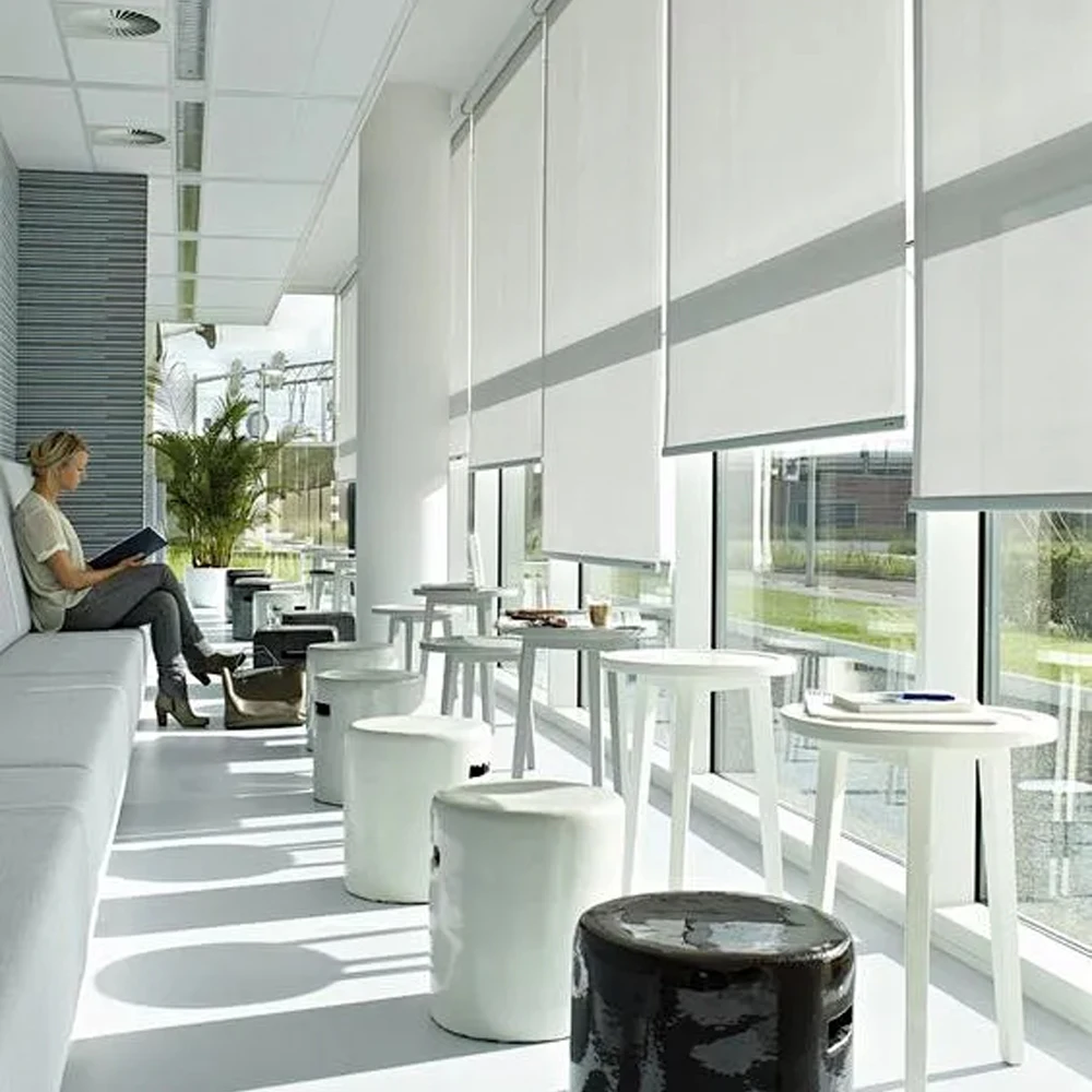 

Motorized Venetian Aluminum Smart Blinds Blackout Curtain Shade Shutter Rope Roller Blinds Fast Sliding