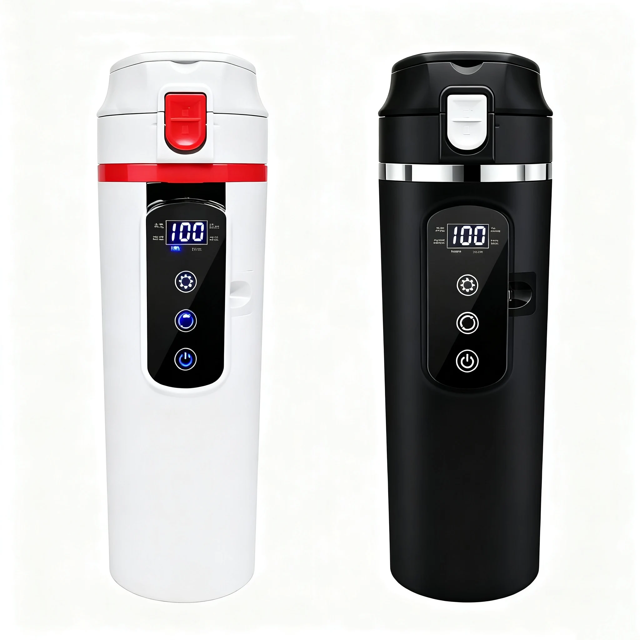 

Dry-Burn Protection Portable Universal Car Electric Kettle & Thermos Smart Touch Screen 304 Stainless Steel 500ML Large Capacity