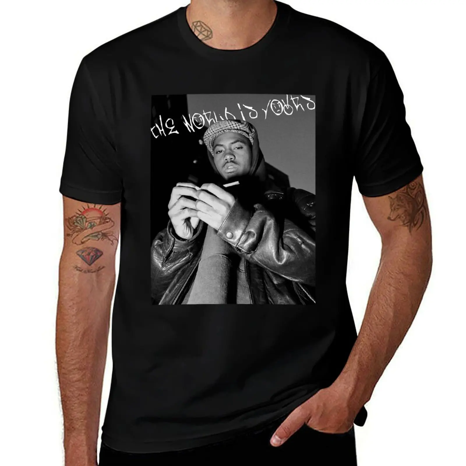 

Nas The World Is Yours T-Shirt affliction shirts anime t shirts customs mens graphic t-shirts anime