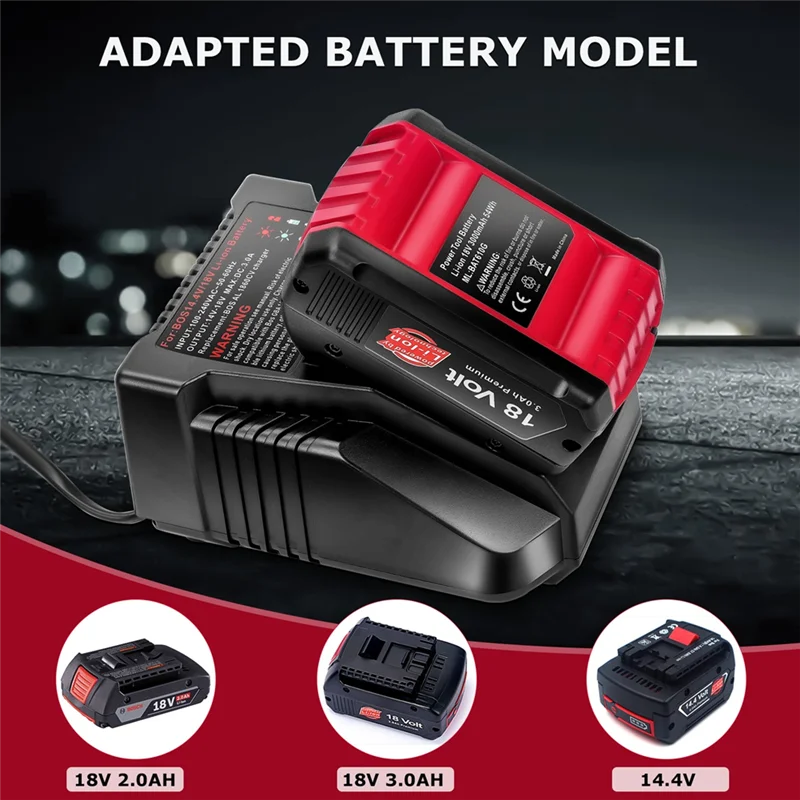 

【Last-Chance!】3A Lithium Battery Charger For 14.4V-18V BAT619G BAT619 BAT609G BAT609 BAT618 BAT610G BAT614 Battery Charger