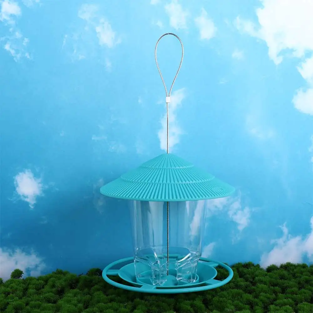 New Waterproof Gazebo Hanging Wild Bird Feeder Outdoor Container With Hang Rope Feeding House Type Bird Feeder Aves Decor