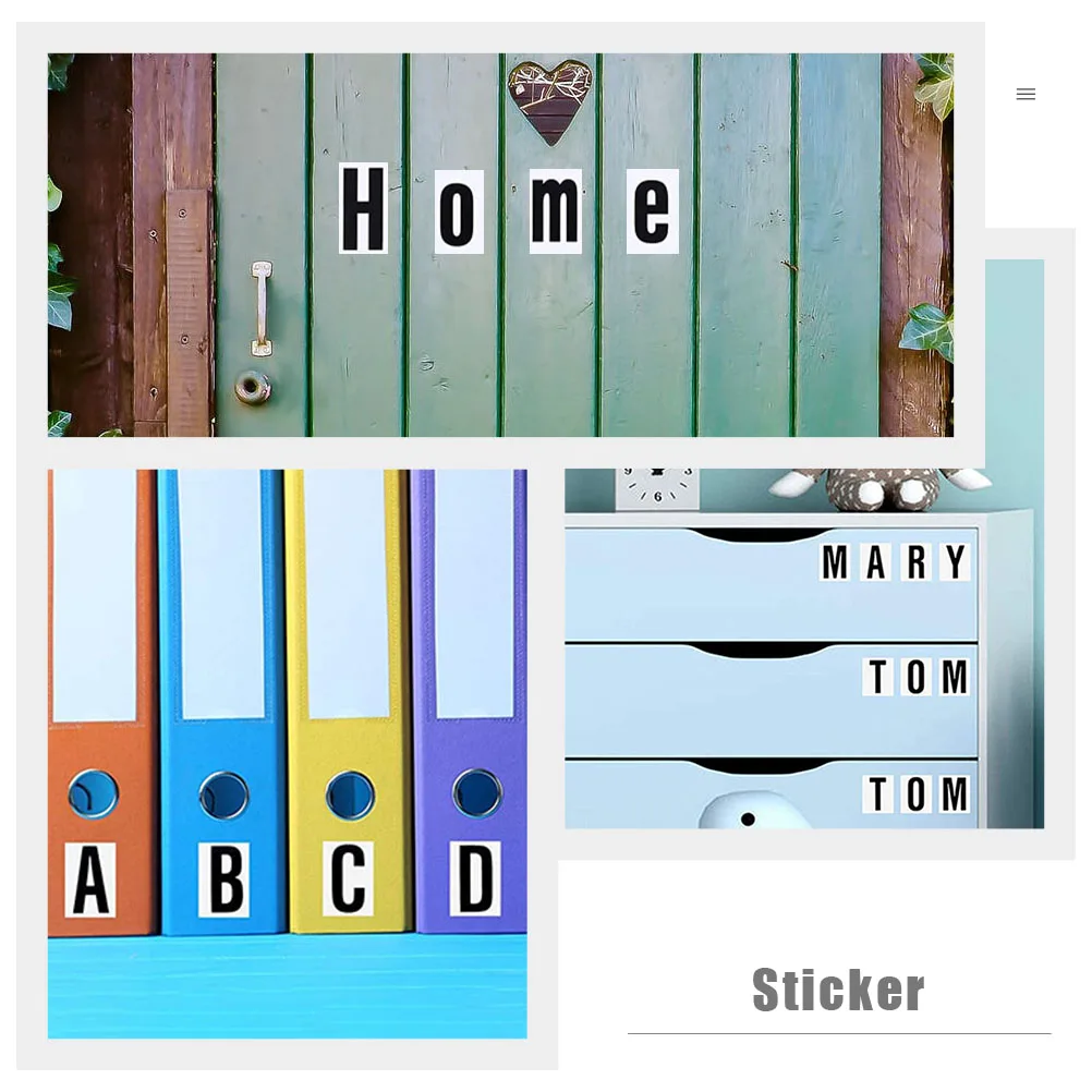 

10 Sheets Gold Letter Stickers Alphanumeric Alphabet Small Number Kits Decals Mailbox