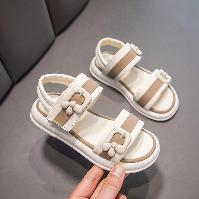 Meisjes Sandalen Bloemen Zoete Zachte Kinderen Strandschoenen Kids Zomer Bloemensandalen Prinses Mode Schattige Hoge Kwaliteit