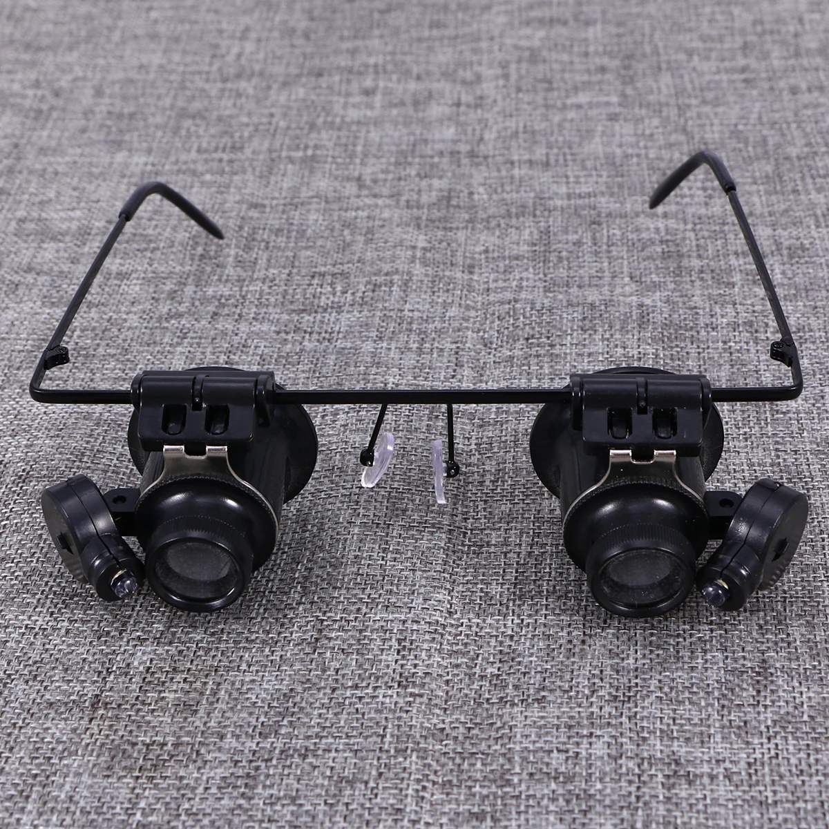 

Adjustable LED Magnifier Headwear 20X Jewelry Glasses Watch Repair Tool Wide View Premium Material Double Eye Patches Practical
