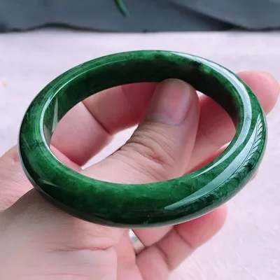 

Natural Myanmar Jade 54mm-62mm bracelet exquisite princess bracelet to send girlfriend to send mother Hetian jade