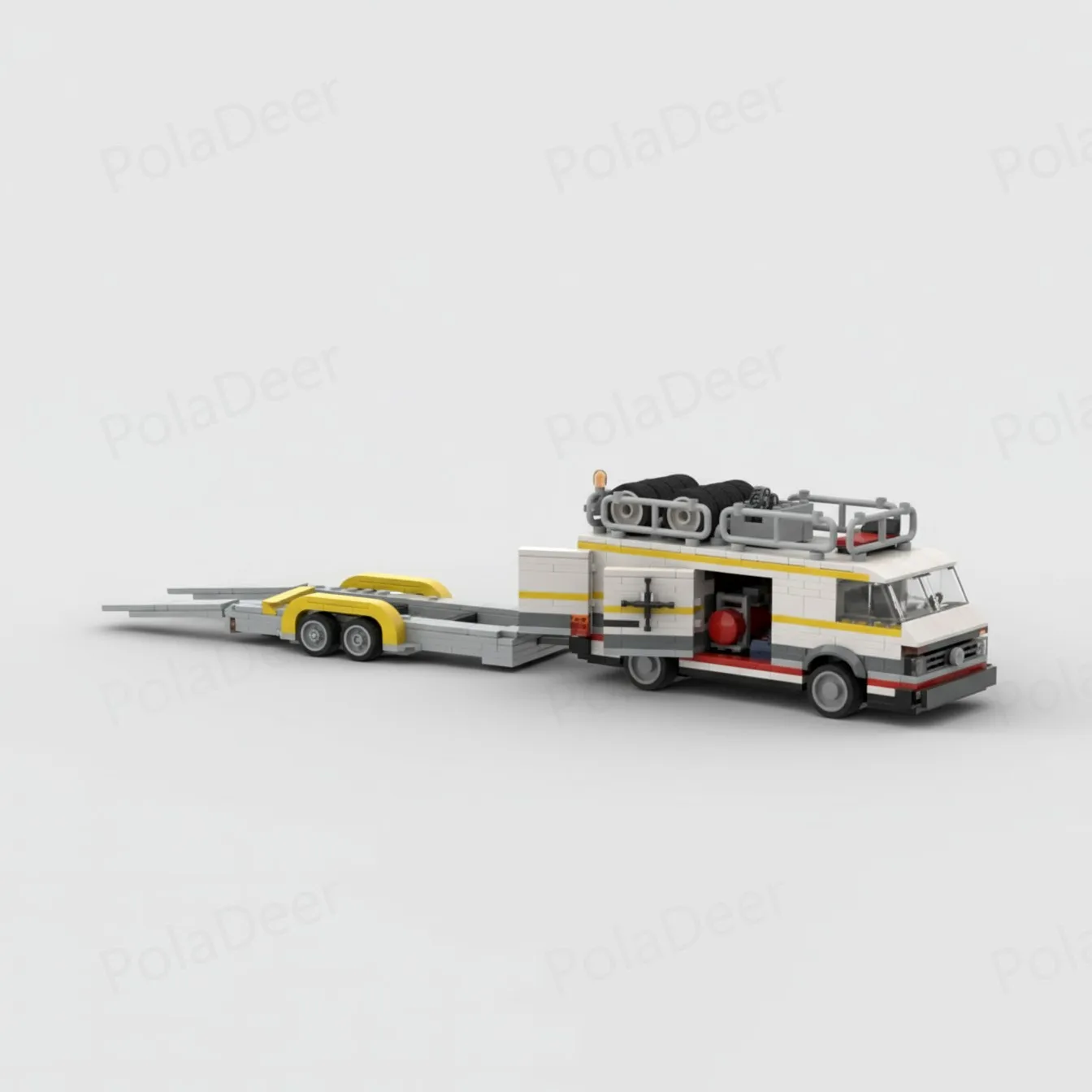 PolaDeer 669-teiliges MOC DIY LT45 Set Anhänger S1 E2 Transporter Bausteine Montagemodell Spielzeug Bausteine Kindergeburtstagsgeschenke – Detail 5