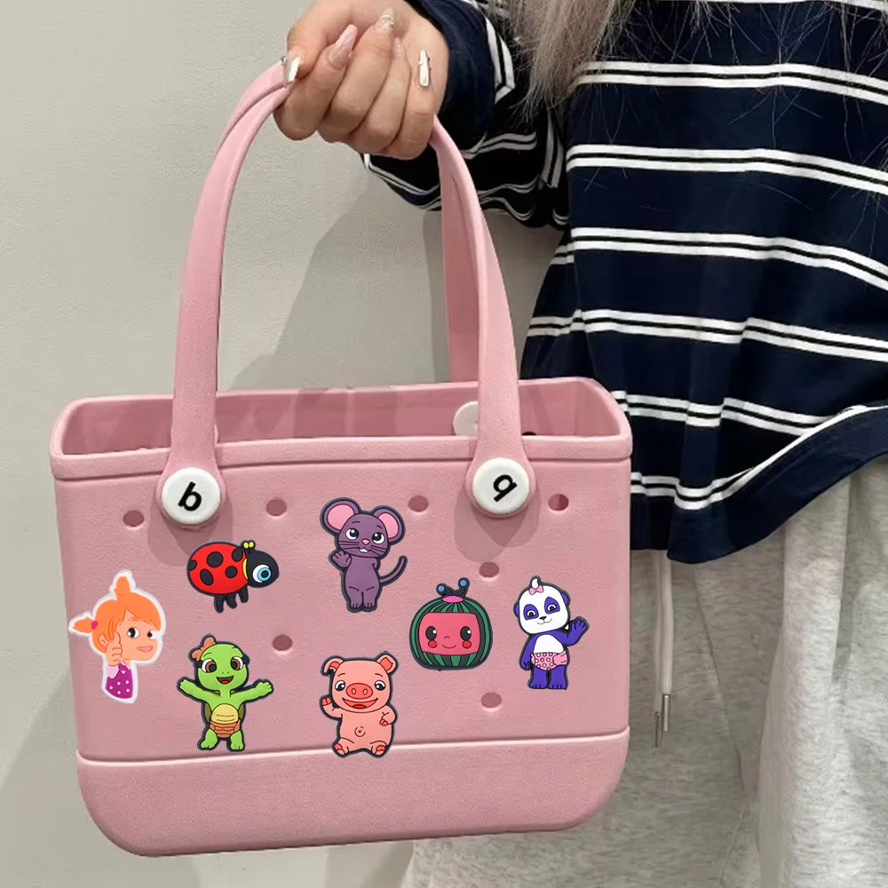 1-100 قطعة MINISO جديد البطيخ الطفل سلسلة البلاستيكية إكسسوارات أحذية صالح مع ثقب الأساور DIY بها بنفسك انفصال مقاوم للماء هدايا الاطفال #5