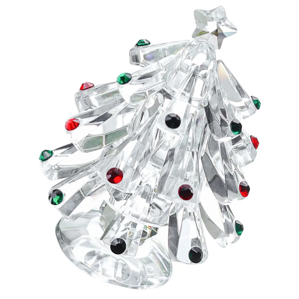 

Glass Christmas Tree Desktop Decoration Small Decorative Xmas Tree Tabletop Decor Christmas Party Supplies Xmas Holiday Trees