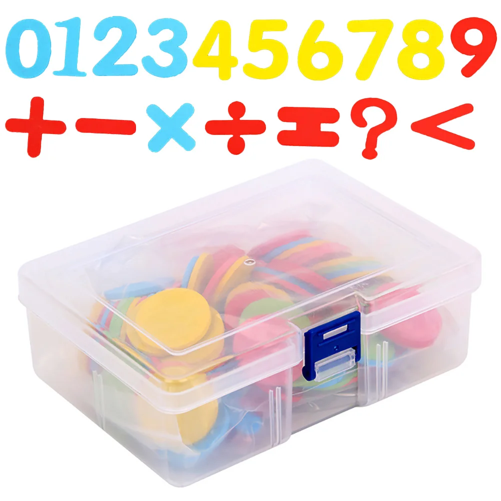 다채로운 원형 디스크 1박스 숫자 계산 기호 수학 교육 유치원 학습 어린이 유아 아기 산수