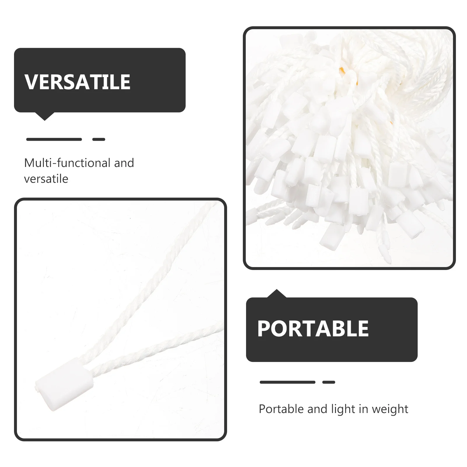 

Hanging Tags Rope Sturdy Plastic Polyester Simple Structure Price Tag Rope Perfect for Clothing Labels Hanging and DIY Crafts