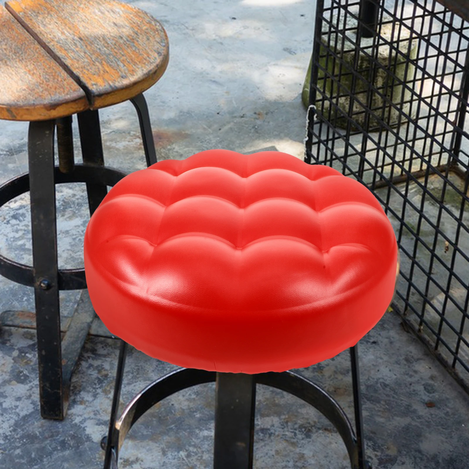 

Round Bar Stool Seat Artificial Chair Seating Part Replacement Kit Soft High Density.sponge Easy Clean Multi