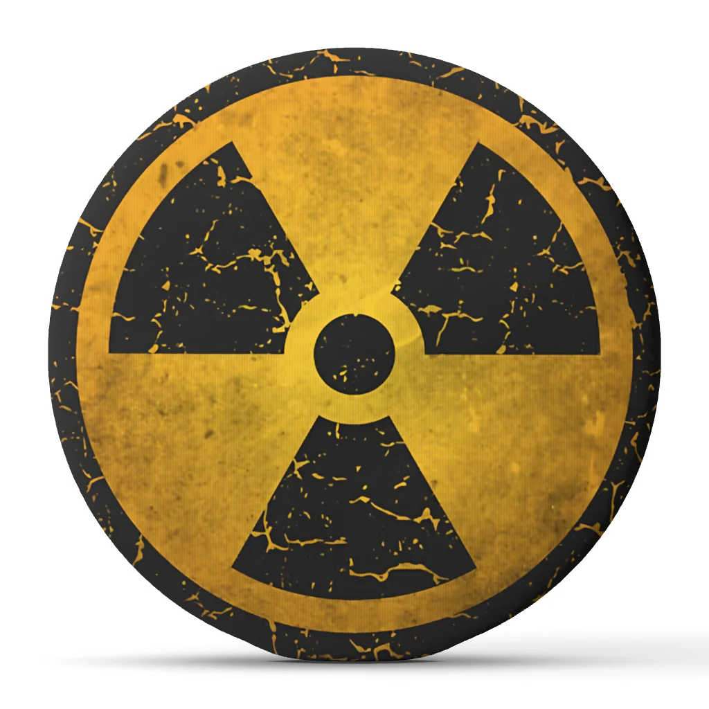 scratched nuclear symbol Radioactive Sign Funny Pillow Cushion Irregular Stuffed Throw Pillow Home Decor Gift Sofa Bed