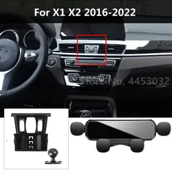 Car Mobile Phone Holder For BMW X1 F48 F49 X2 F39 2016-2021 Gravity Navigation Bracket Mute Not Block Air Vent Mounts Accessory