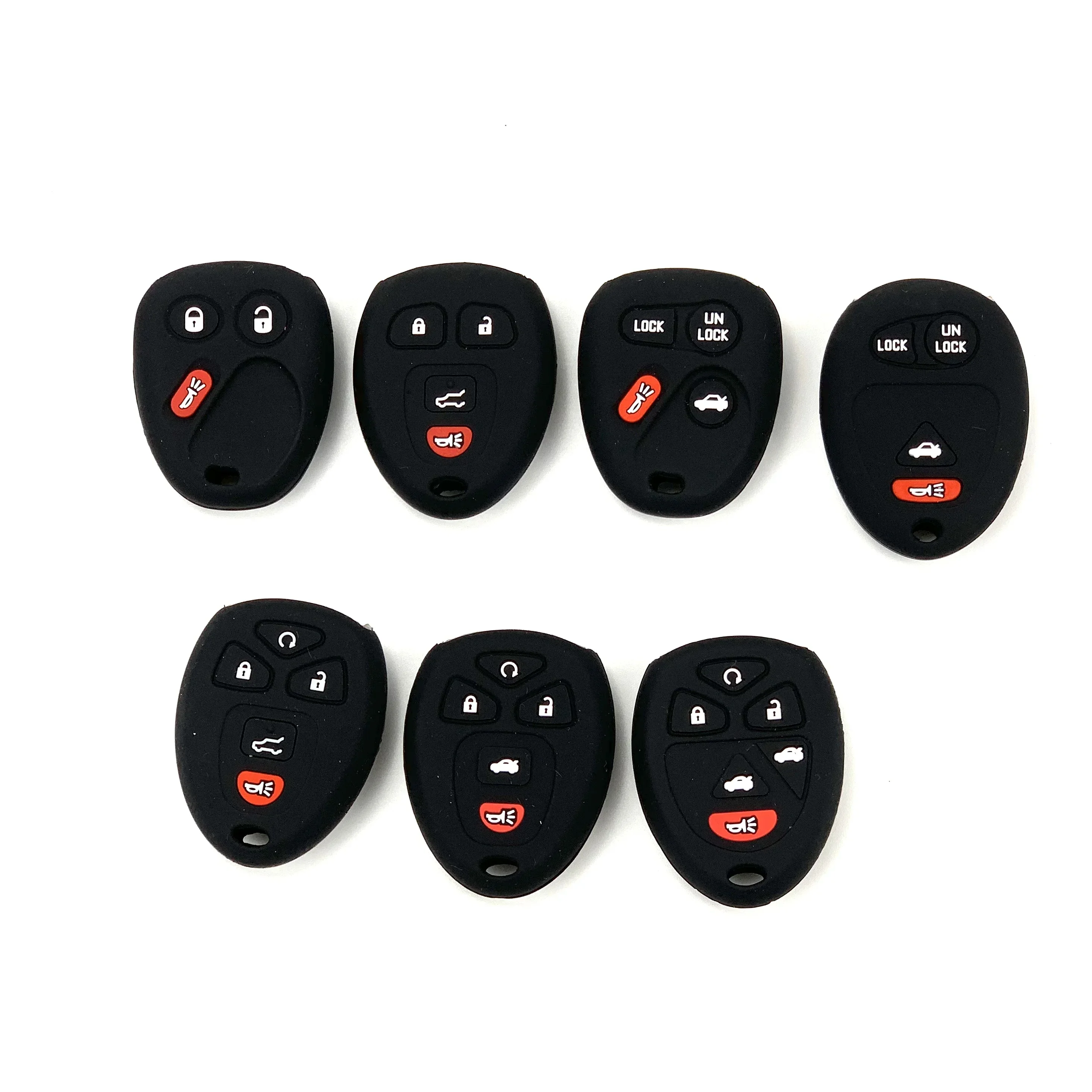 Silicone car Key Case cover set shell For Chevrolet tahoe yukon suburban For GMC for Cadillac for Buick 6 button key cover