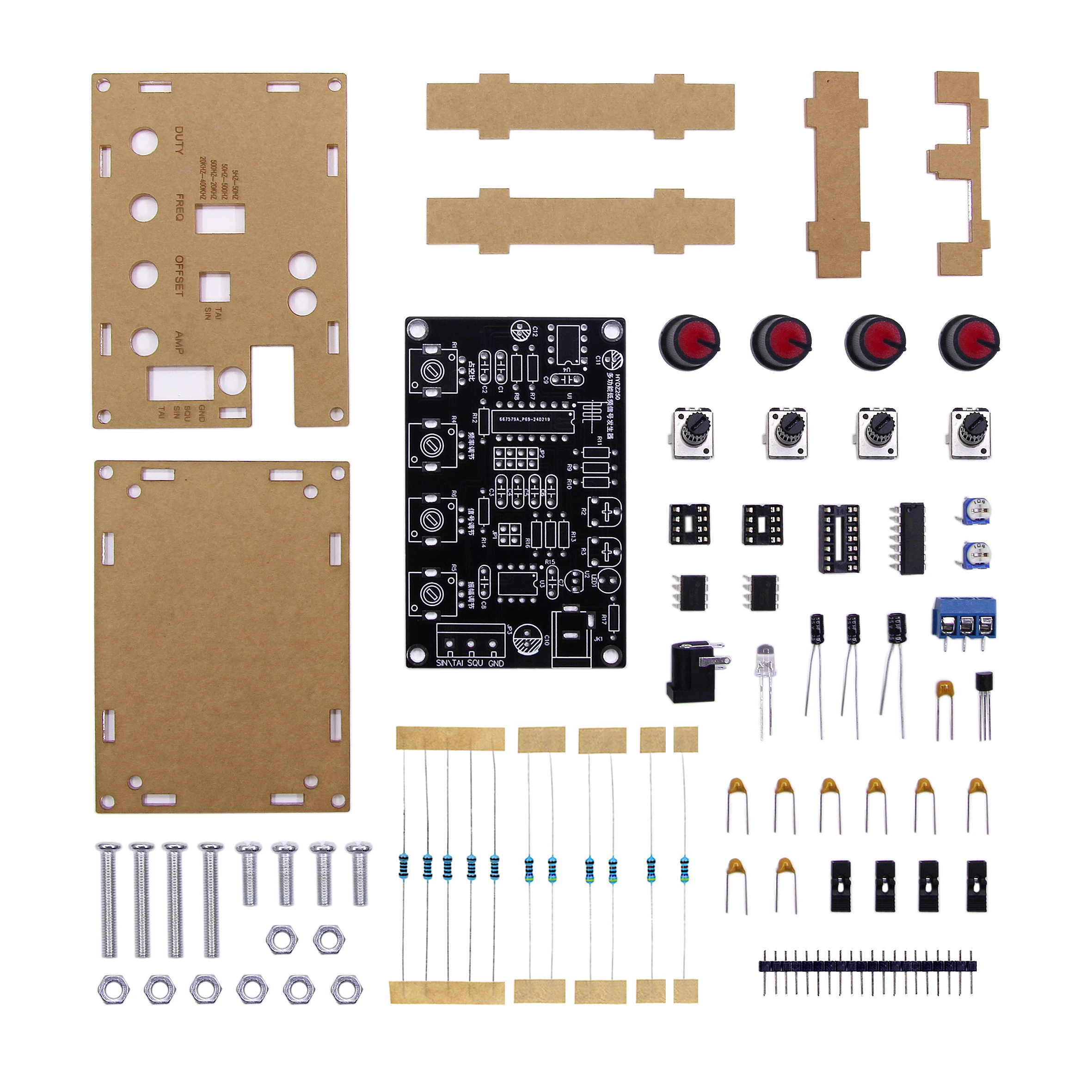 Imagem -02 - Multifuncional Baixa Frequência Função Gerador de Sinal Peças Multi Channel Waveform Circuit Faça Você Mesmo Kit Experimental Icl8038