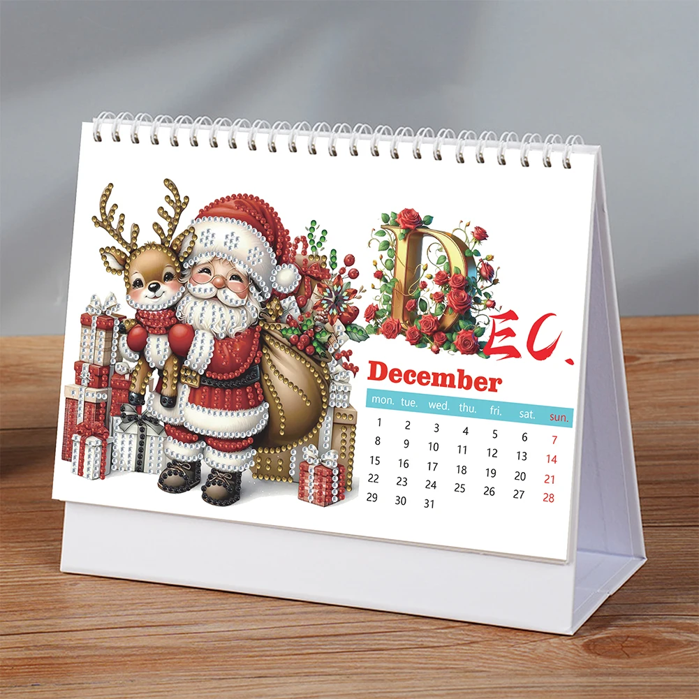 

2025 Special Shape Firework 5D DIY Diamond Art Tabletop Decorations Diamond Painting Desktop Decors Rhinestones Desktop Calendar