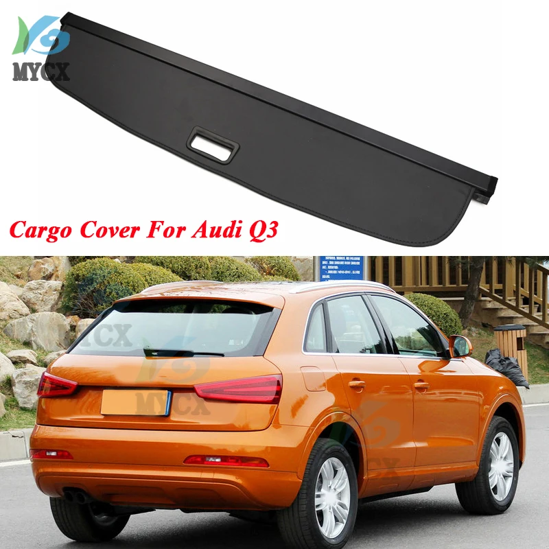 Rear Cargo Cover For Audi Q3 2010 2011 2012 2013 2014 2015 2016 2017 2018 2019 privacy Trunk Screen Security Shield shade