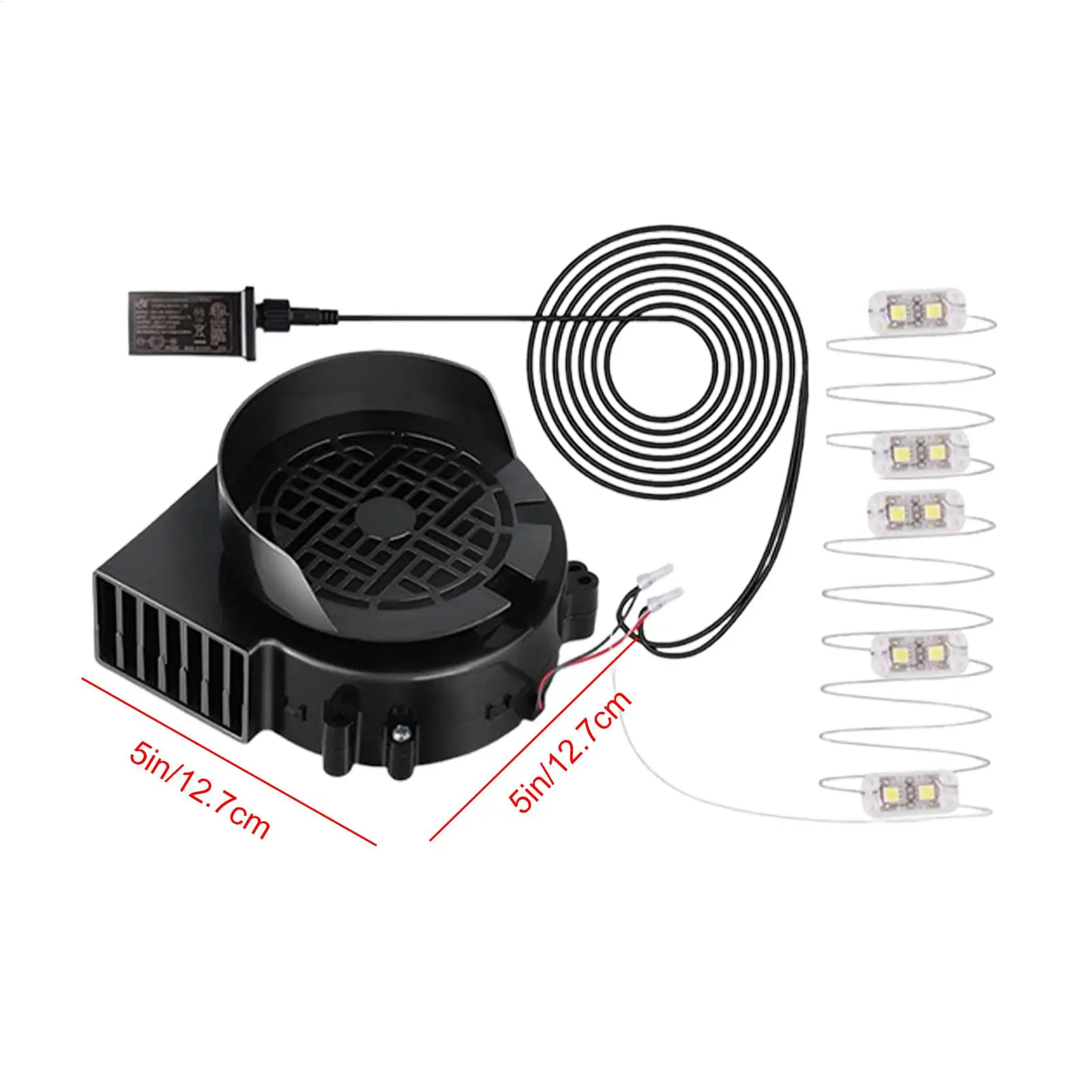 Ventilador para casa de salto inflar inflador de papai noel 12v 1.5a ventilador inflável silencioso com 5 luzes led para praia de natal